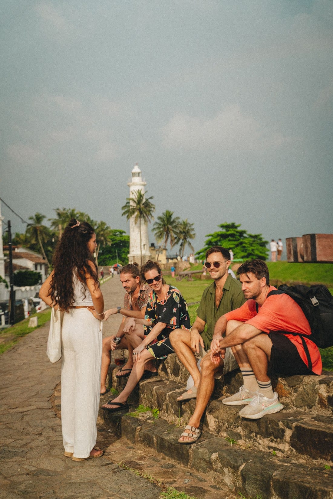The Kelani crew hanging out by the Galle lighthouse
